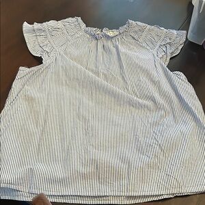J. Crew Blue and White Striped Top